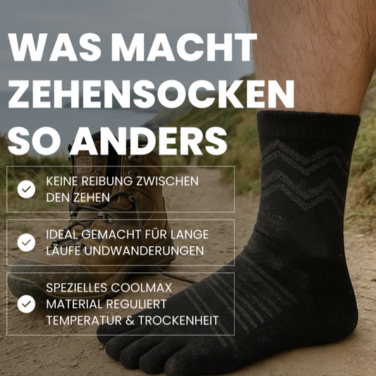 Merinowolle Perfomance Zehensocken