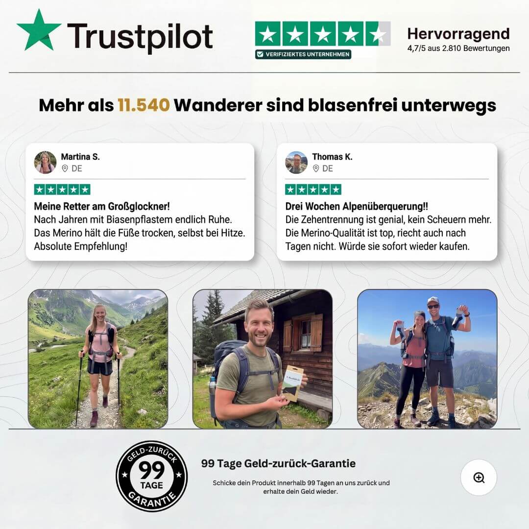 Merinowolle Perfomance Zehensocken